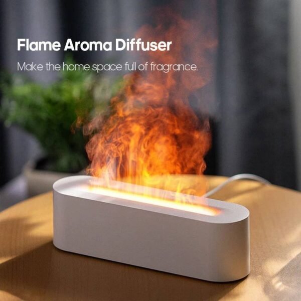 Diffuseur d'arômes USB avec simulation de flamme et changement de couleur – Image 3